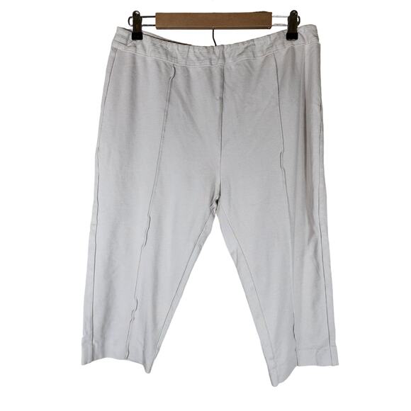 SOFT SURROUNDINGS Tan Superla Stretch PullOn Bermuda Comfy Fit Crop Pants SZ PXL - Picture 1 of 9